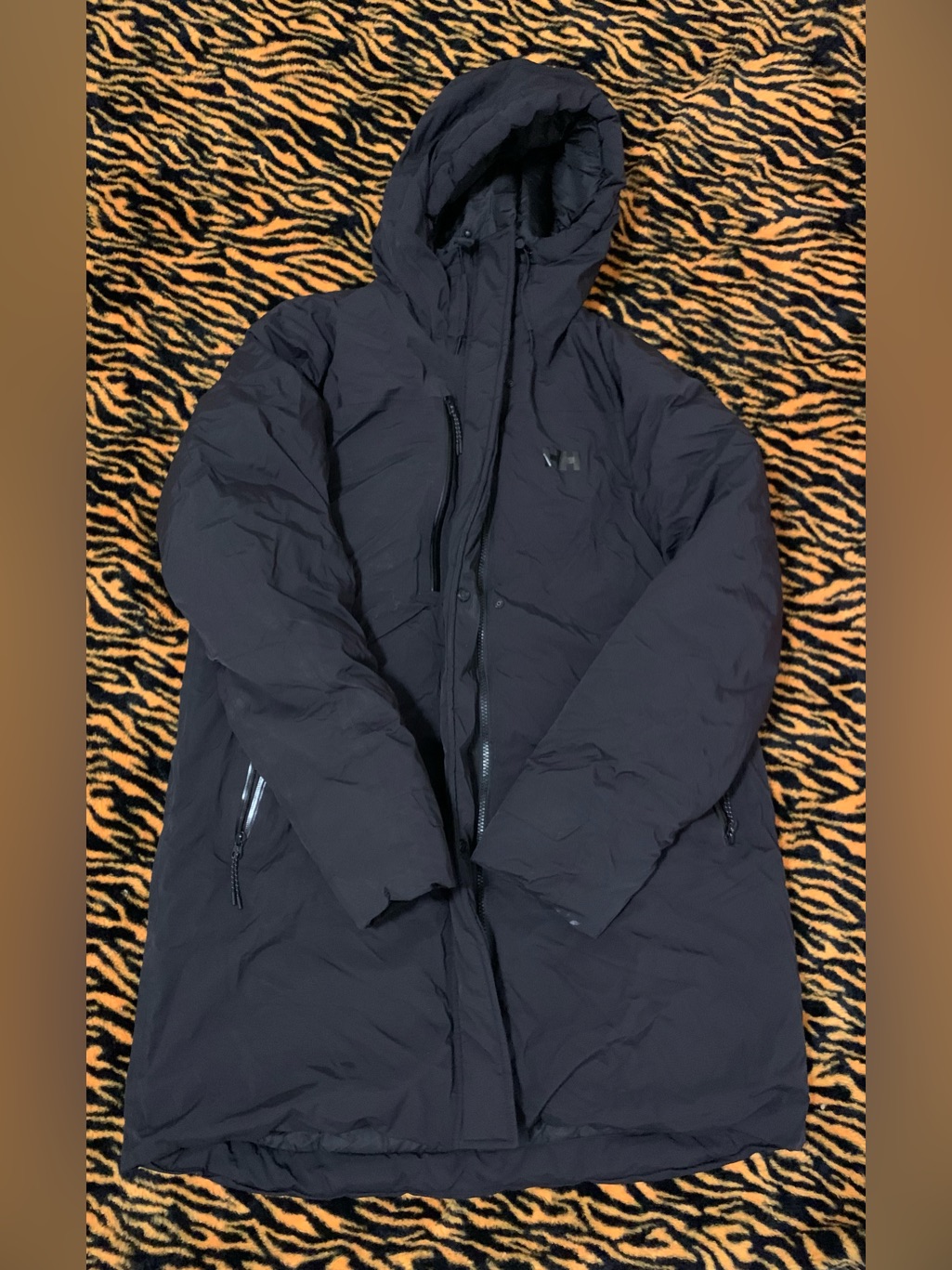 Helly Hansen Black Hooded Puffer Coat